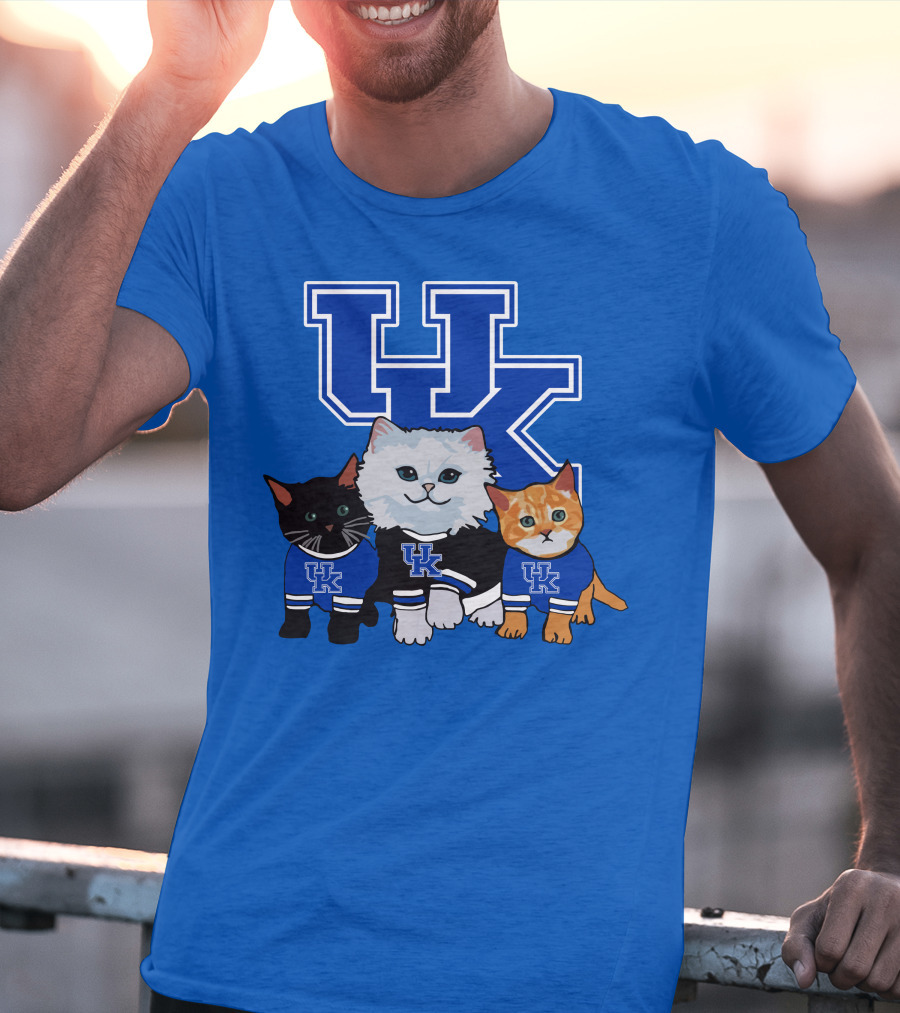 Kentucky Wildcats UK Logo Cats In Team Sweaters T-Shirt
