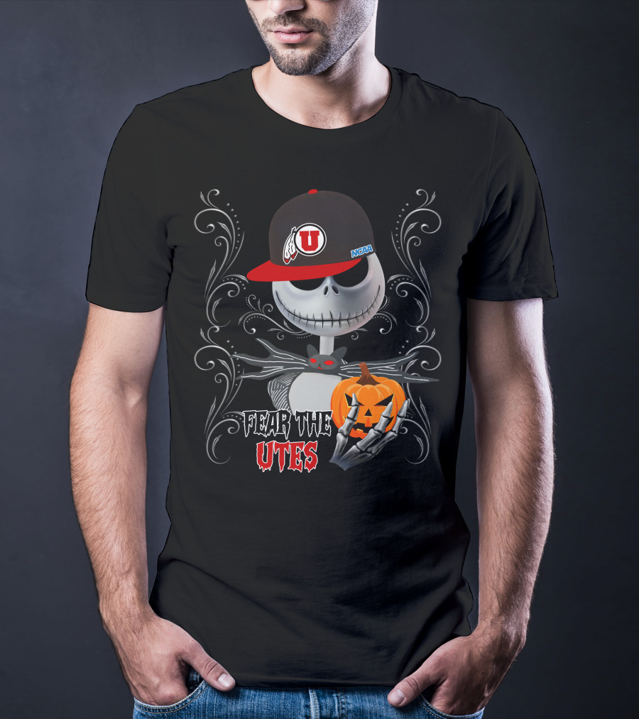 Fear The Utes Halloween Jack-O'-Lantern Skeleton U Hat T-Shirt