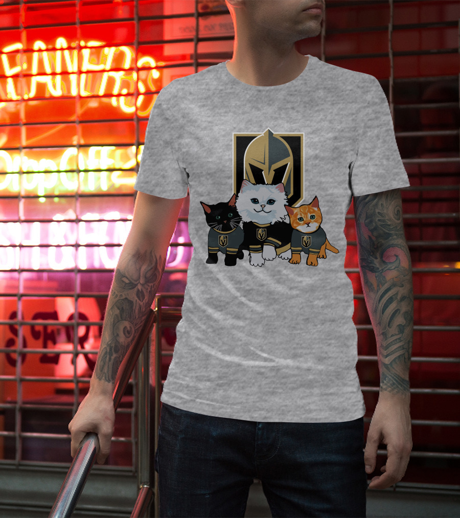 Vegas Golden Knights Cats Team T-Shirt
