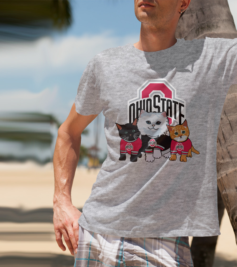 Ohio State Buckeyes Cats In Team Jerseys T-Shirt