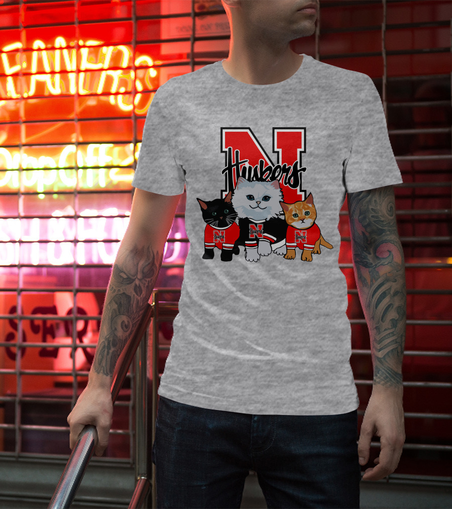 Nebraska Cornhuskers Huskers Cats In Red Jerseys T-Shirt