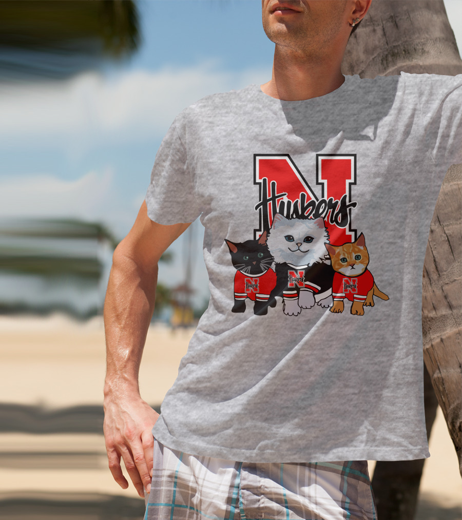 Nebraska Cornhuskers Huskers Cats In Red Jerseys T-Shirt
