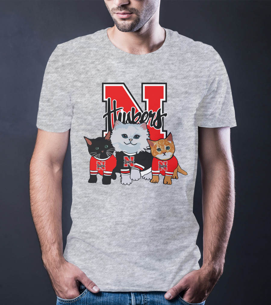 Nebraska Cornhuskers Huskers Cats In Red Jerseys T-Shirt