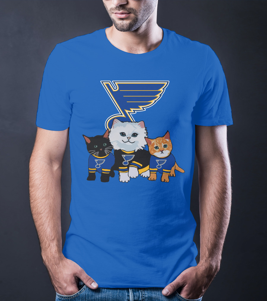 St Louis Blues Cats In Team Jerseys T-Shirt