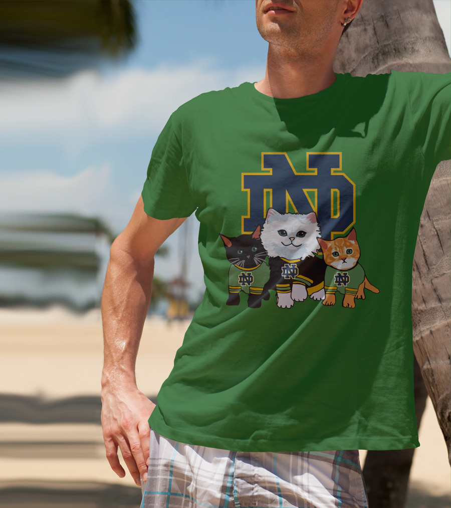 Notre Dame Fighting Irish ND Cute Cats T-Shirt