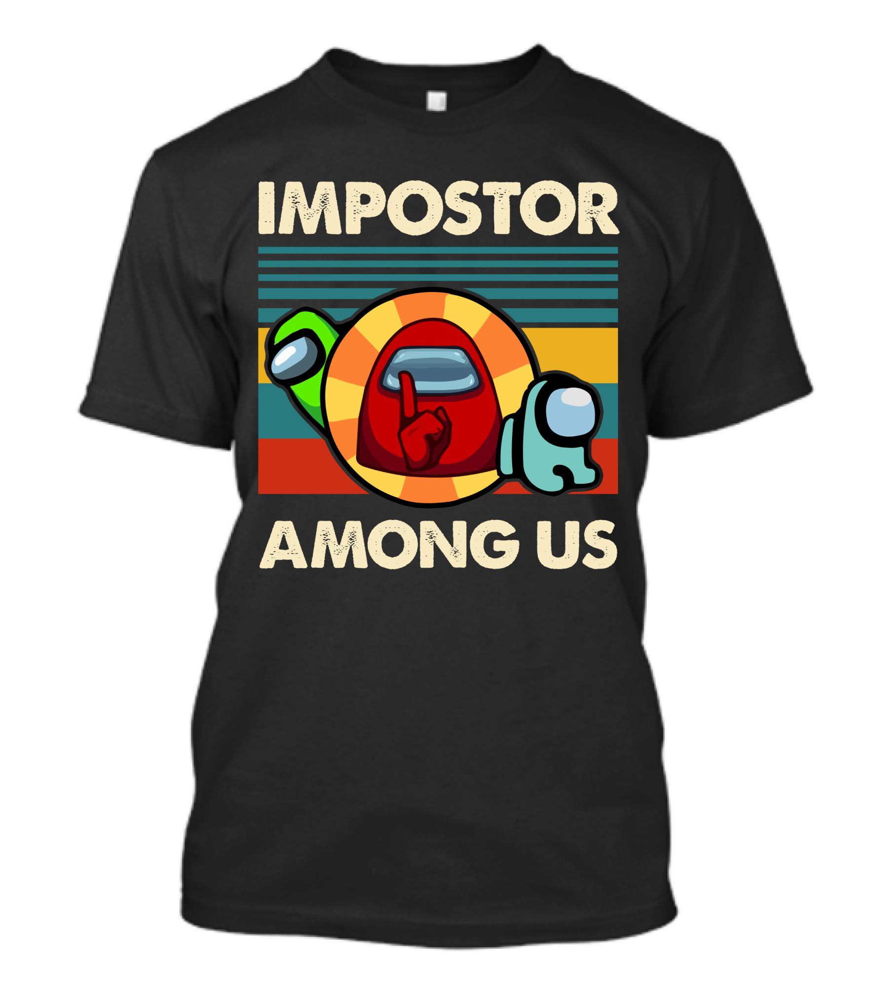 IMPOSTOR AMONG US Retro Crewmates T-Shirt