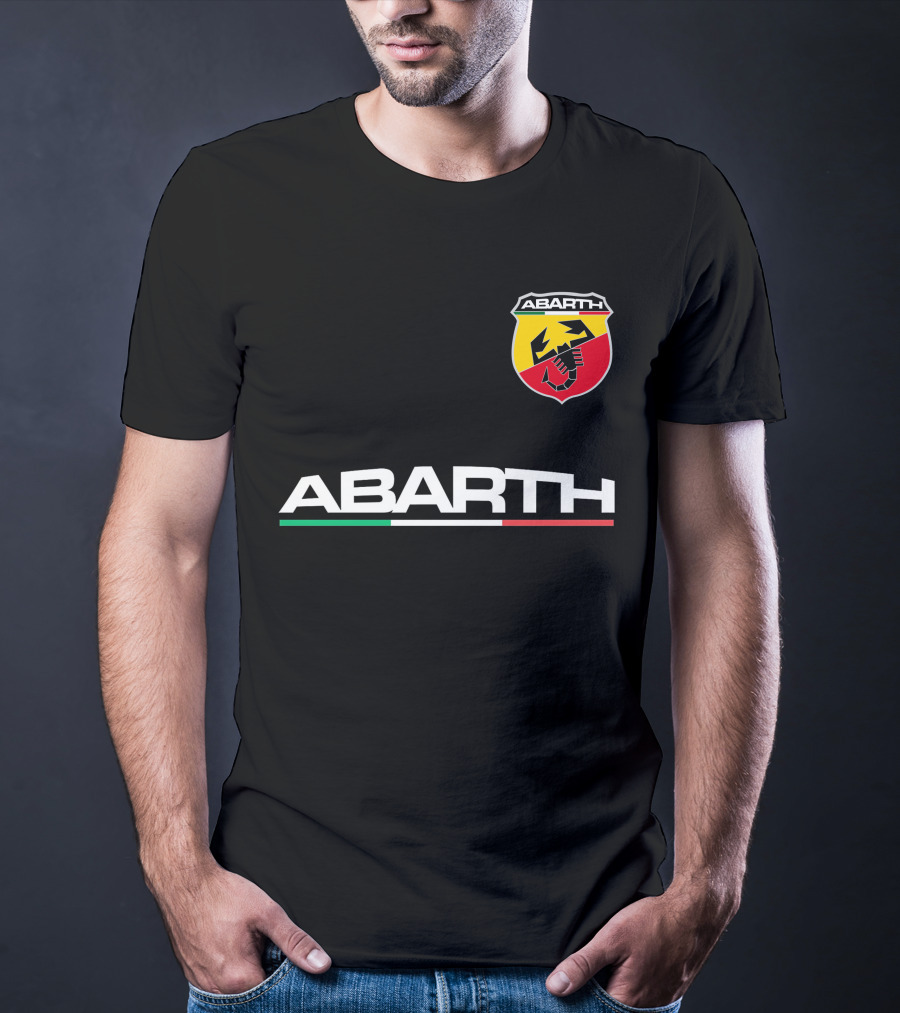 Abarth Scorpion Logo With Italian Flag Trim T-Shirt