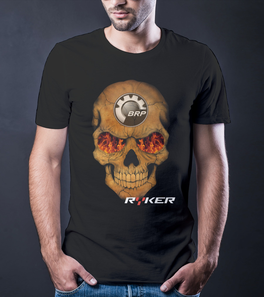 BRP Ryker Skull With Fiery Eyes T-Shirt