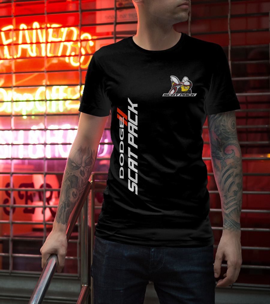 Dodge Scat Pack Logo With Bee Emblem T-Shirt