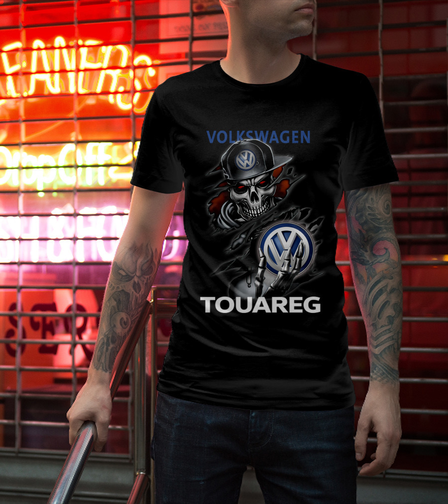 VOLKSWAGEN TOUAREG 05 Skull Logo Art Grim Reaper T-Shirt