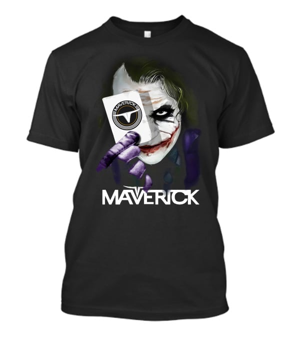 Maverick Card Joker With Iconic Face And Text T-Shirt