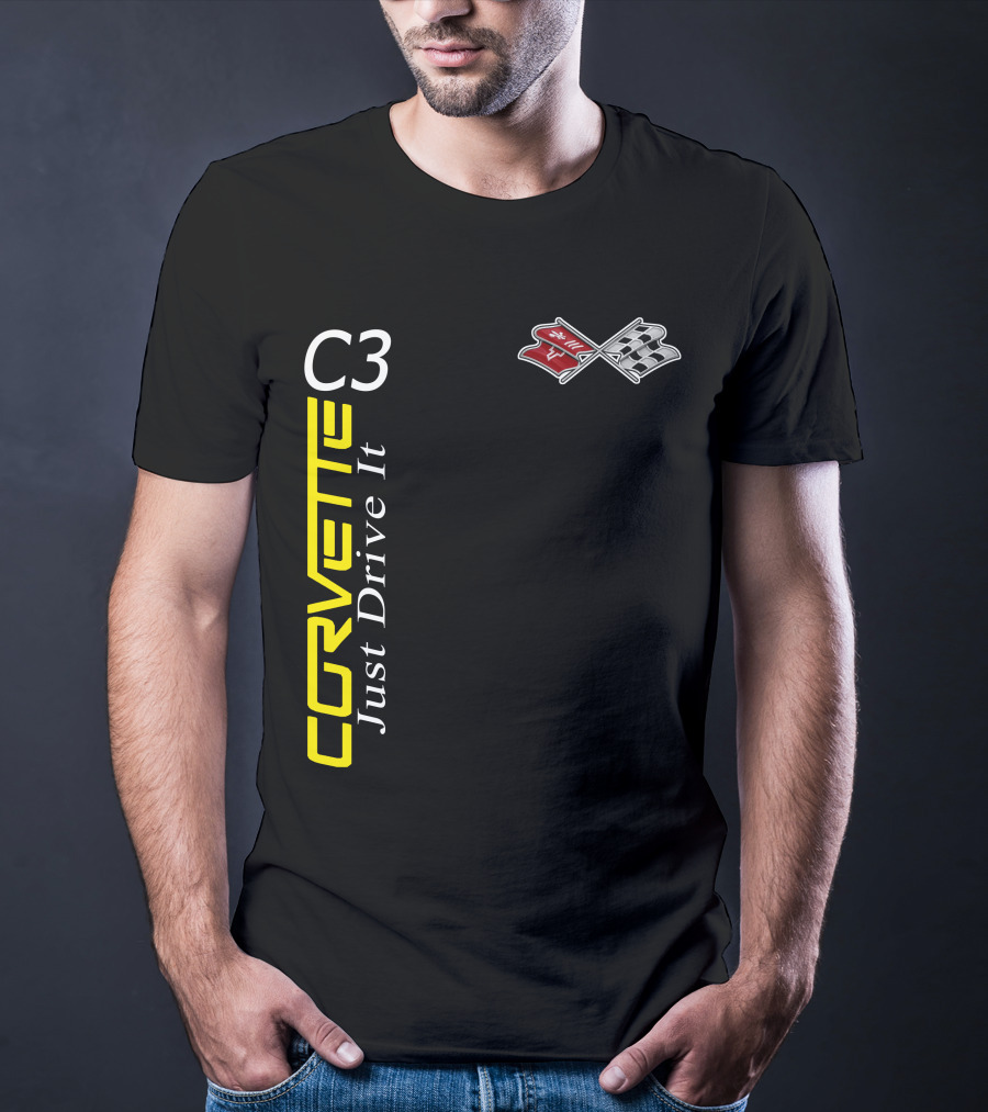 Corvette C3 Just Drive It Flag T-Shirt