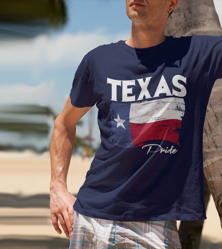 Texas Pride Lone Star Flag Bold Statement T-Shirt