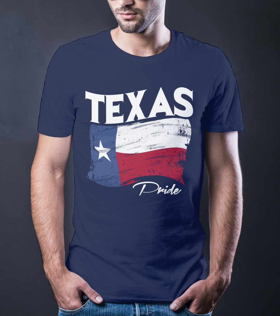 Texas Pride Lone Star Flag Bold Statement T-Shirt