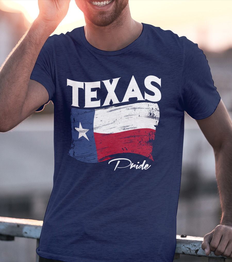 Texas Pride Lone Star Flag Bold Statement T-Shirt