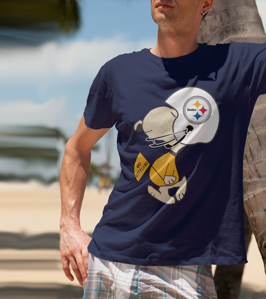 Steelers Football Helmet Go Steelers Fan T-Shirt