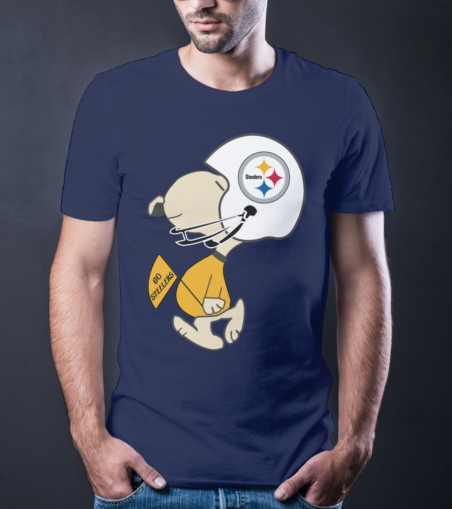 Steelers Football Helmet Go Steelers Fan T-Shirt