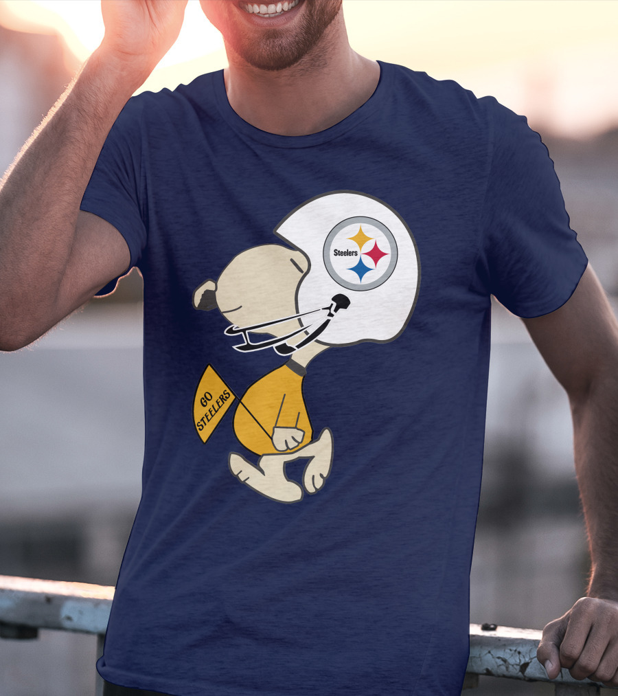 Steelers Football Helmet Go Steelers Fan T-Shirt