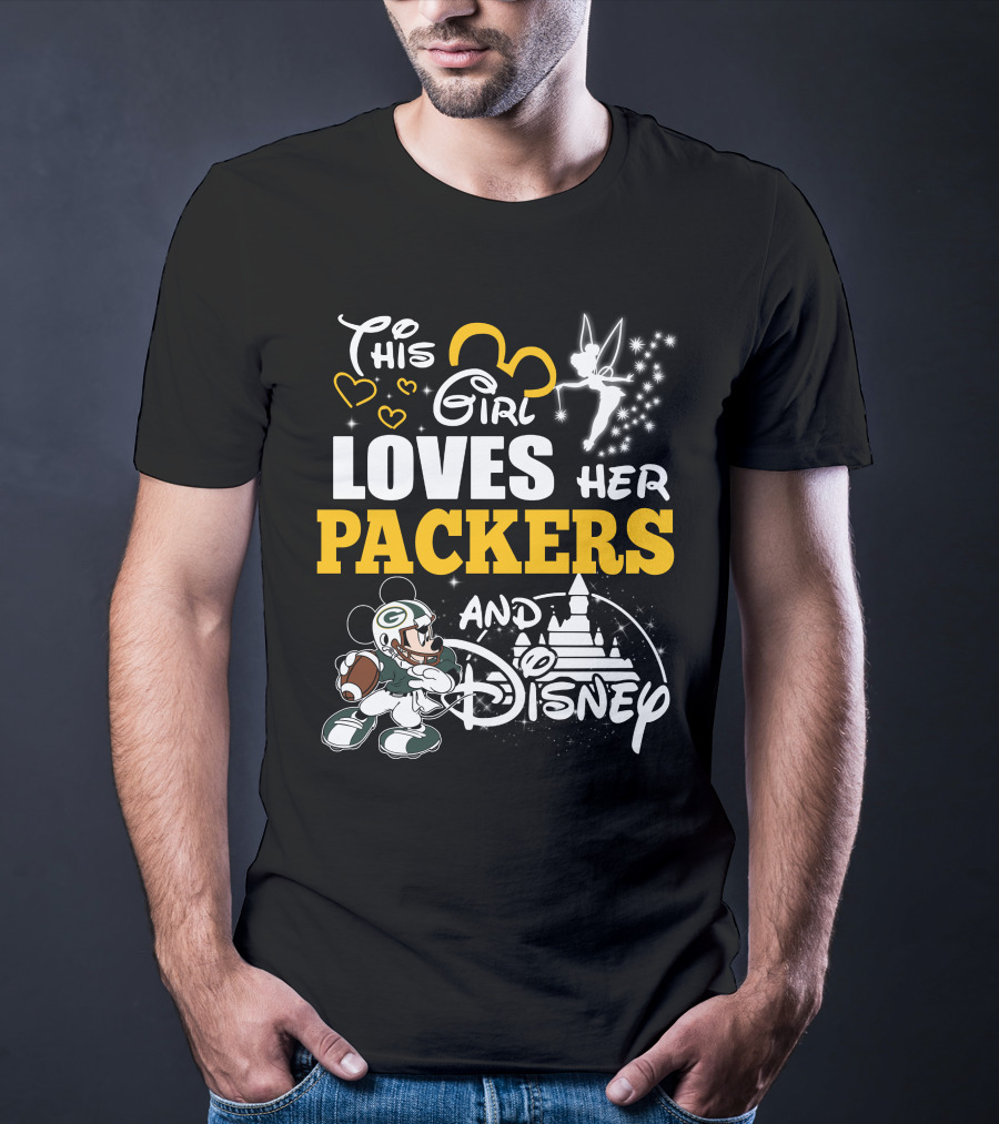 This Girl Loves Her Packers And Disney T-Shirt