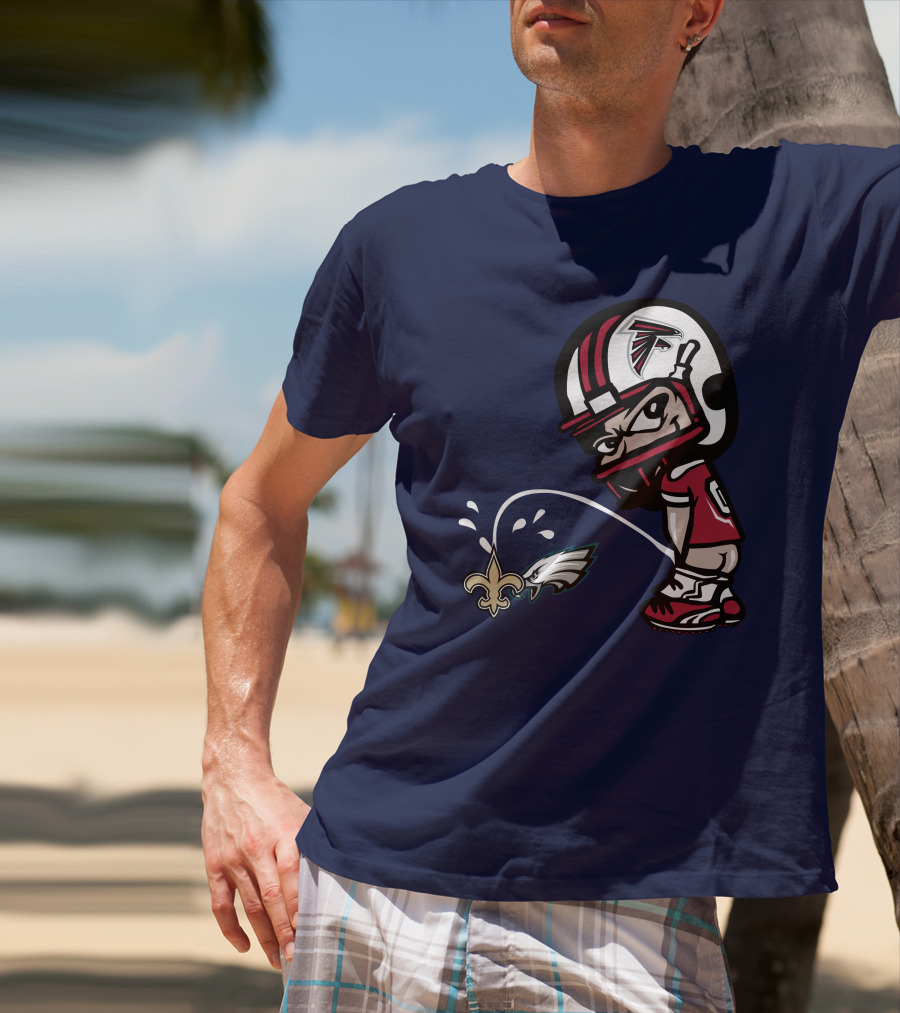 Atlanta Falcons Rivalry With Saints And Eagles Iconic Helmet T-Shirt