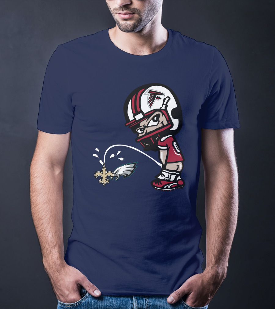 Atlanta Falcons Rivalry With Saints And Eagles Iconic Helmet T-Shirt