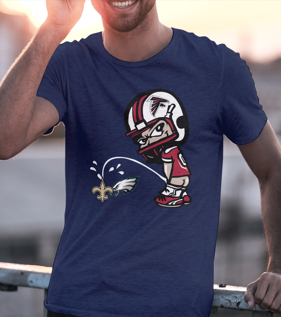 Atlanta Falcons Rivalry With Saints And Eagles Iconic Helmet T-Shirt