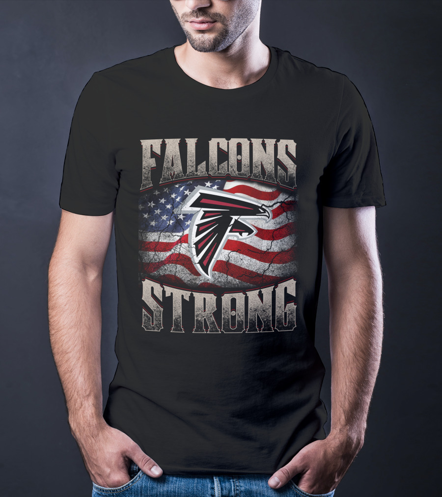 Falcons Strong Atlanta Falcons American Flag T-Shirt
