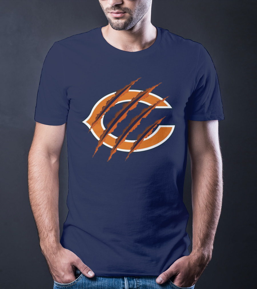 Chicago Bears C Logo With Claw Marks T-Shirt