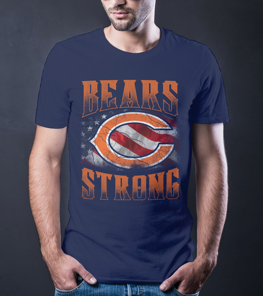 Bears Strong American Flag Chicago Bears T-Shirt