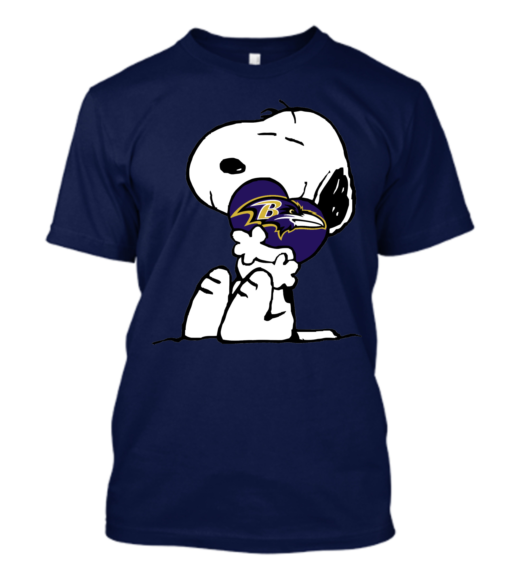 Baltimore Ravens Snoopy Hugging T-Shirt