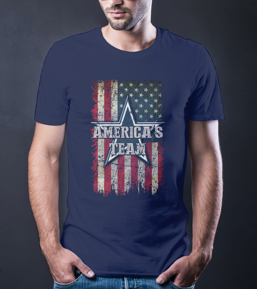 America's Team Dallas Cowboys Usa Flag Star T-Shirt