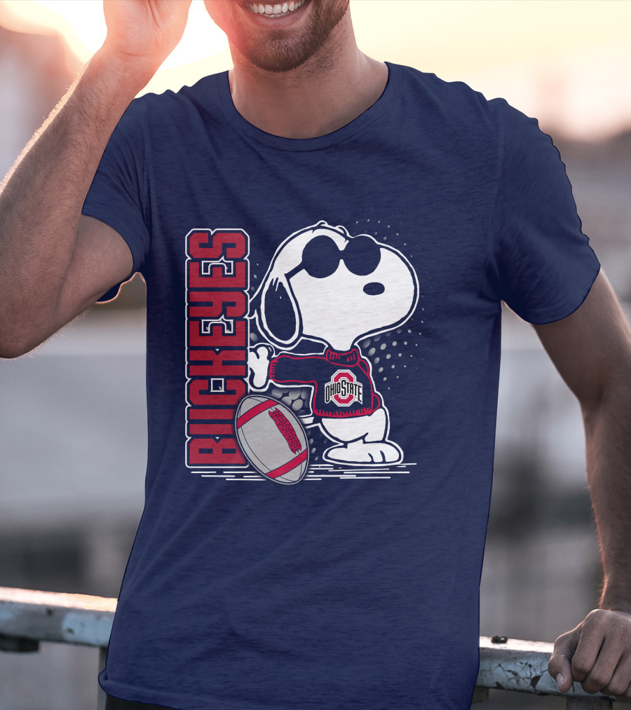 Buckeyes Ohio State Snoopy Football T-Shirt