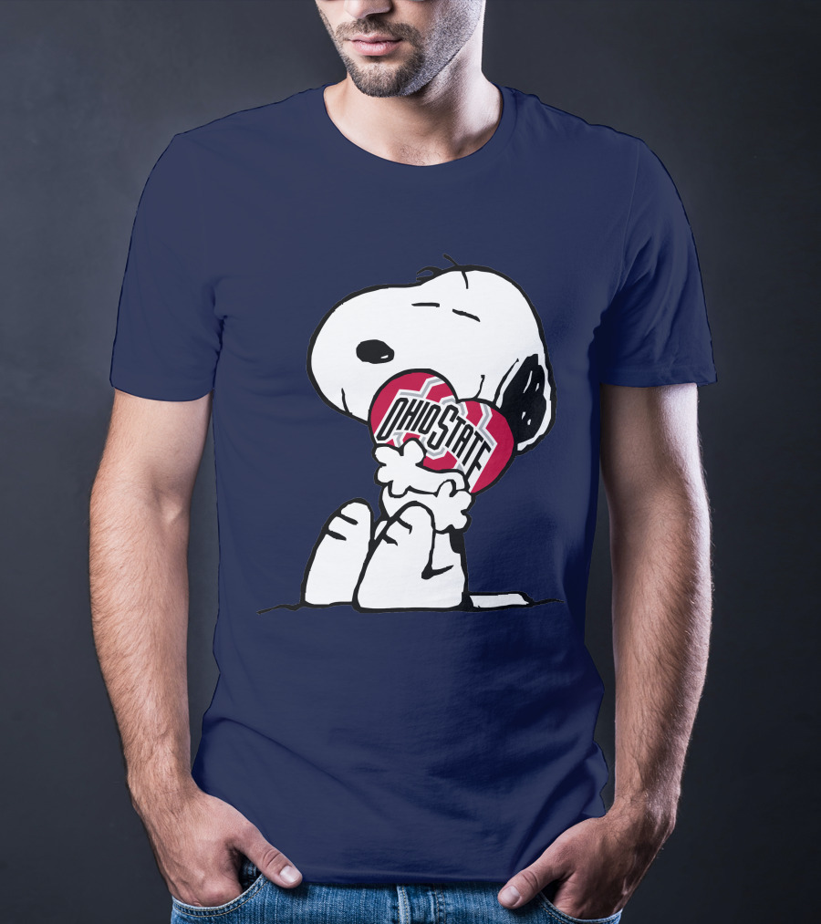 Snoopy Hugging Ohio State Buckeyes T-Shirt