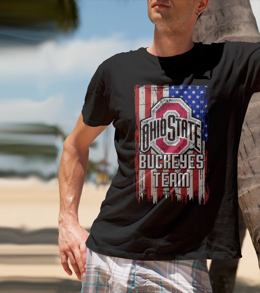 Ohio State Buckeyes Team Usa Flag T-Shirt