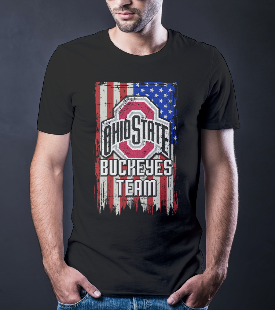 Ohio State Buckeyes Team Usa Flag T-Shirt