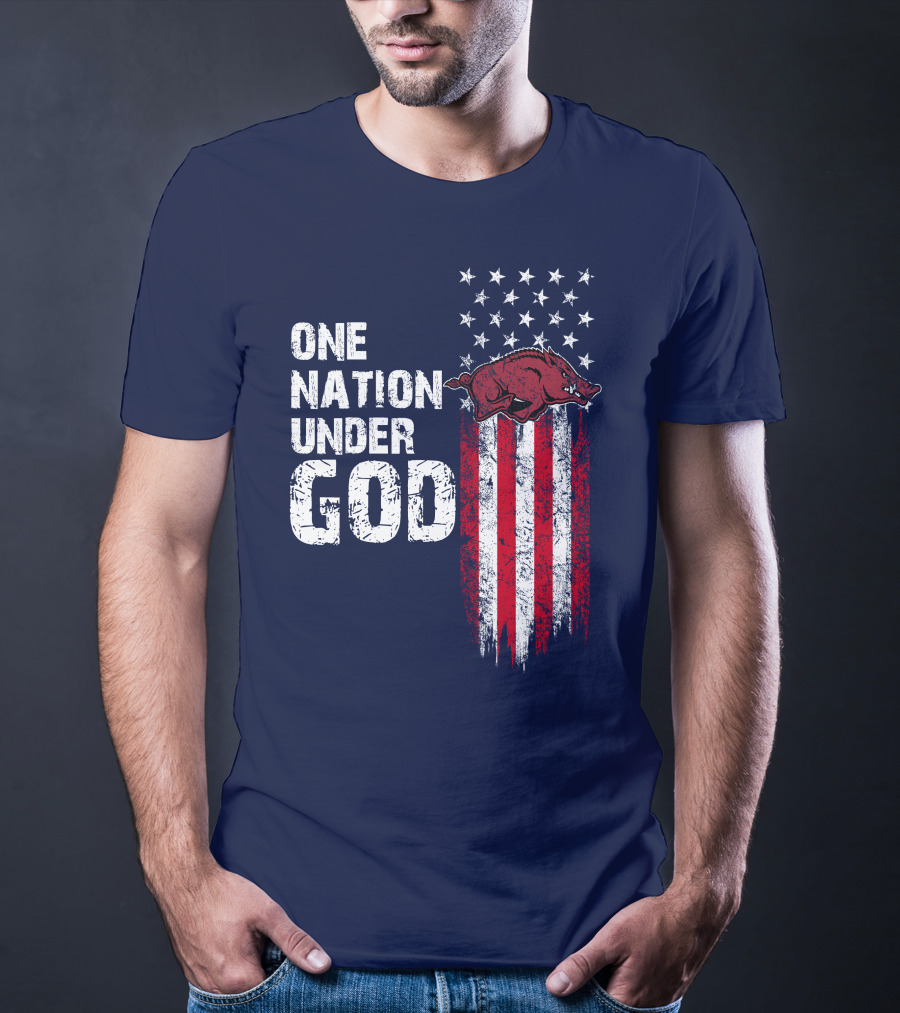 One Nation Under God Arkansas Razorbacks T-Shirt