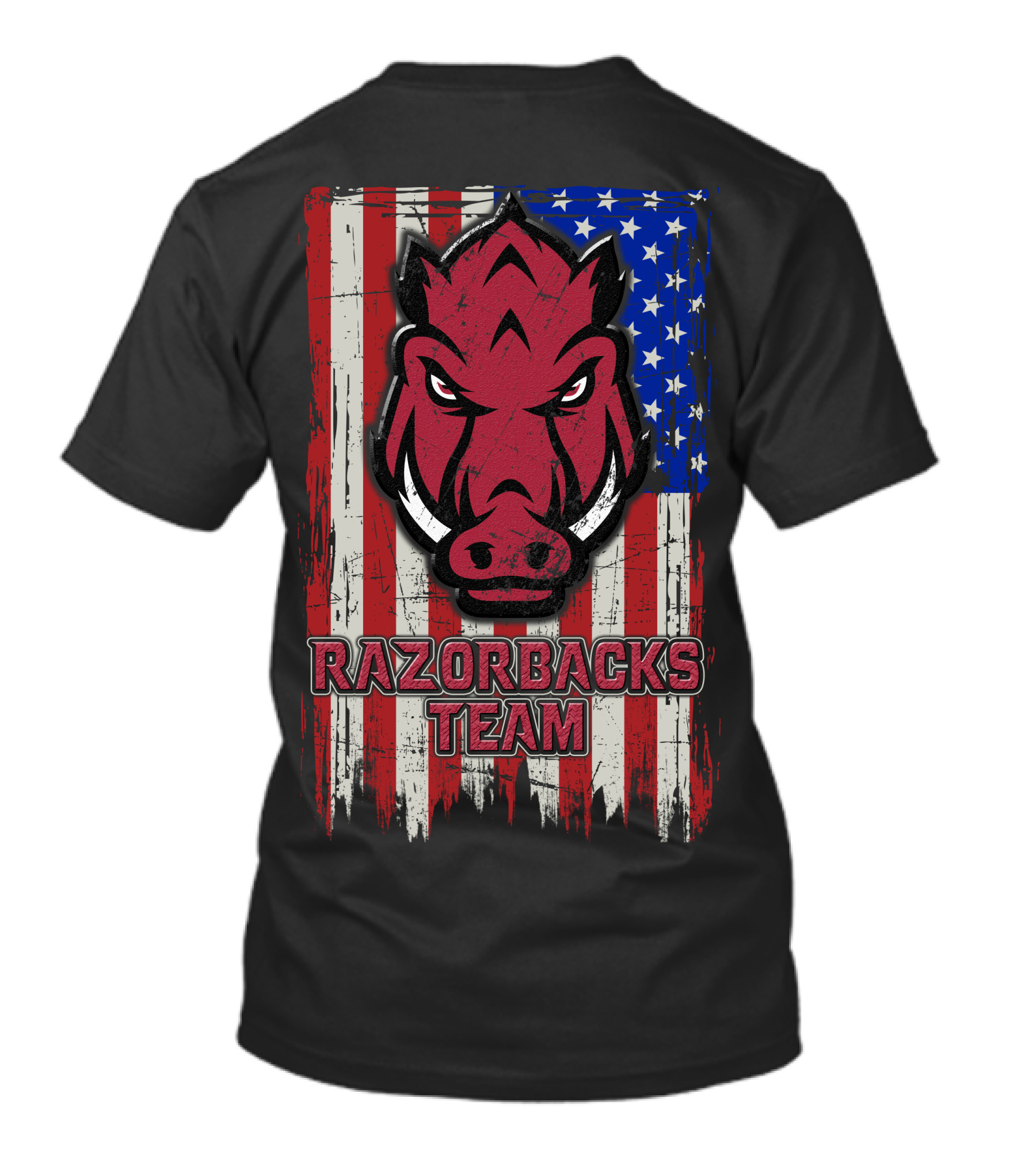 Razorbacks Team Arkansas Flag T-Shirt