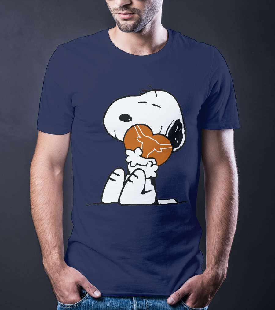Snoopy Hugging Texas Longhorns T-Shirt