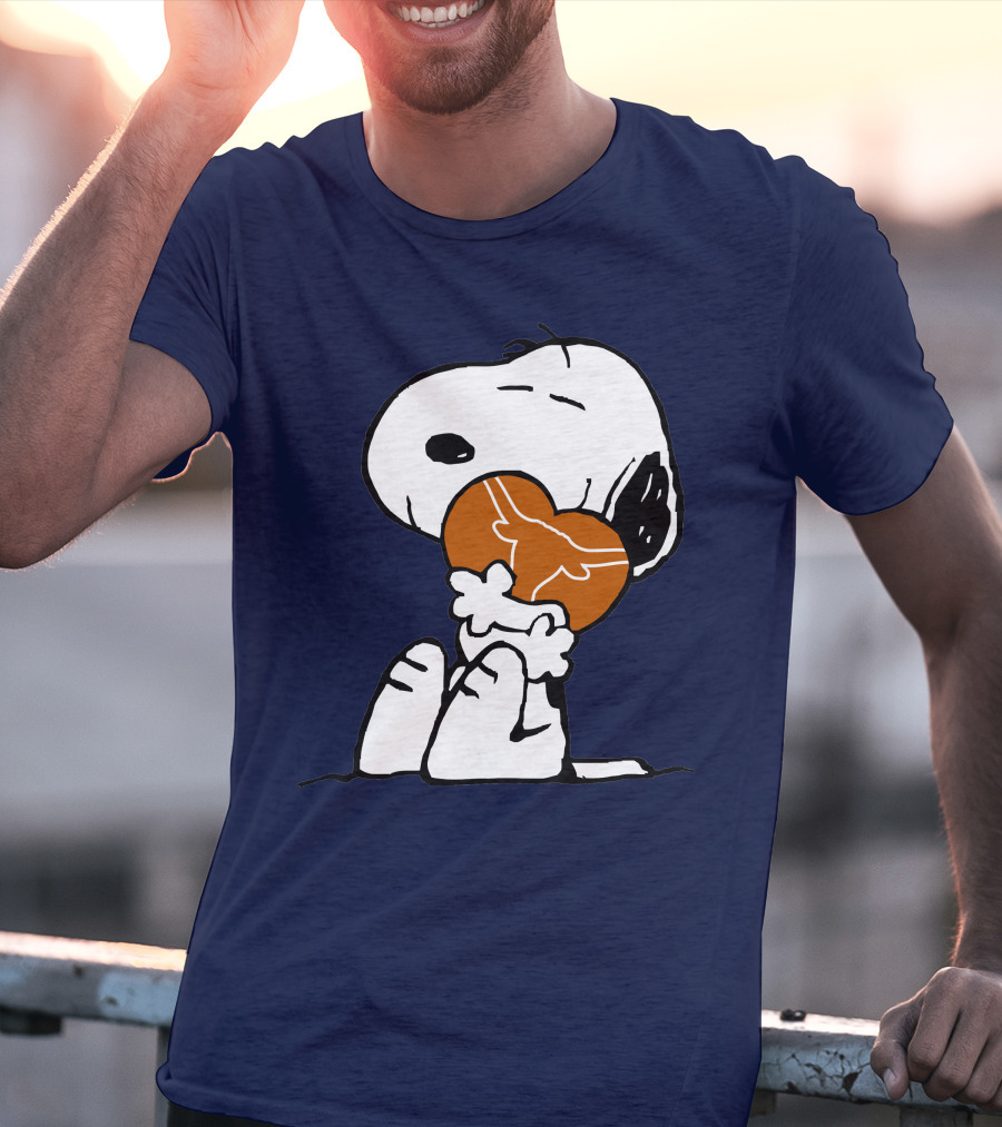 Snoopy Hugging Texas Longhorns T-Shirt