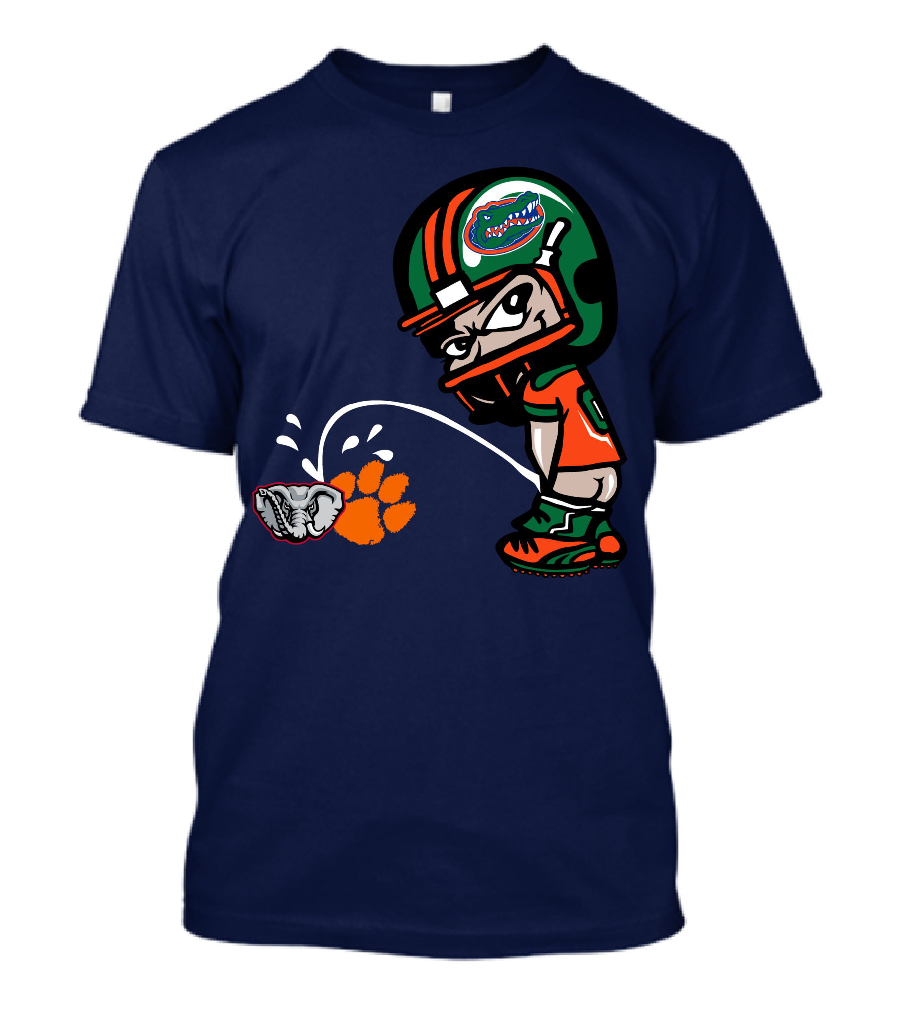 Florida Gators Football Rivalry Satire With Tiger Paw And Elephant T-Shirt