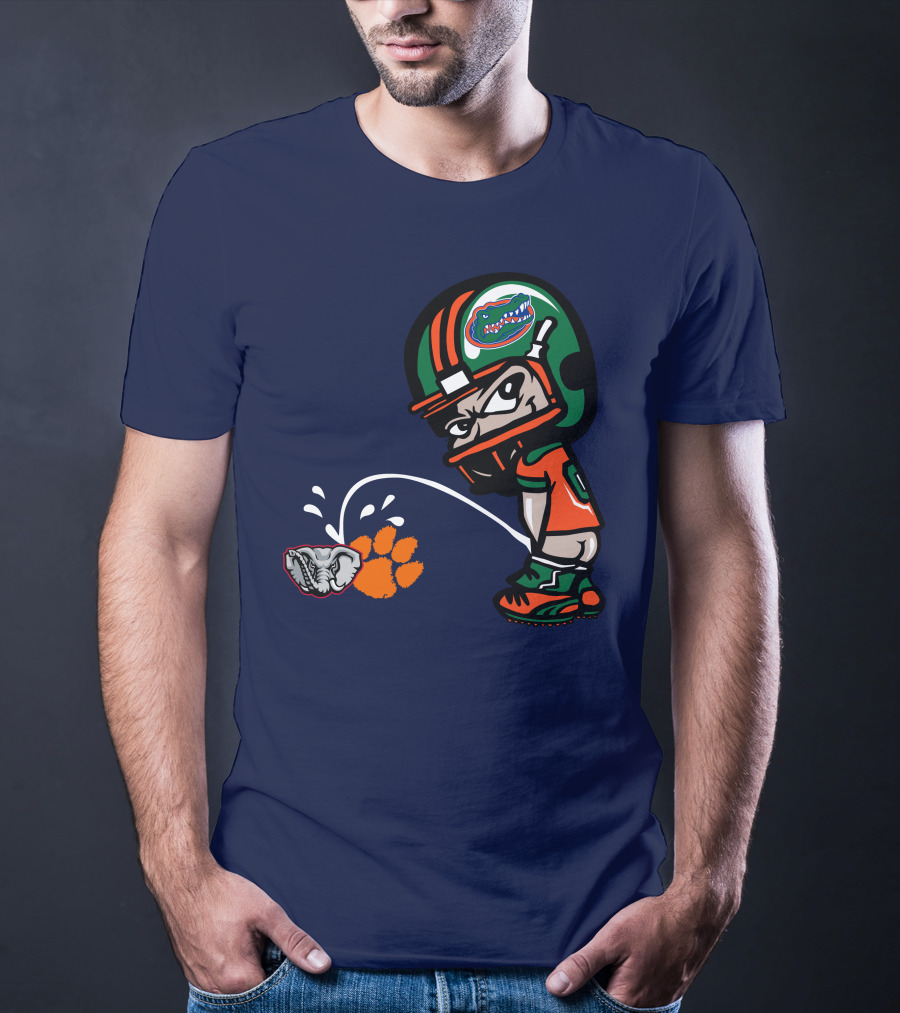 Florida Gators Football Rivalry Satire With Tiger Paw And Elephant T-Shirt