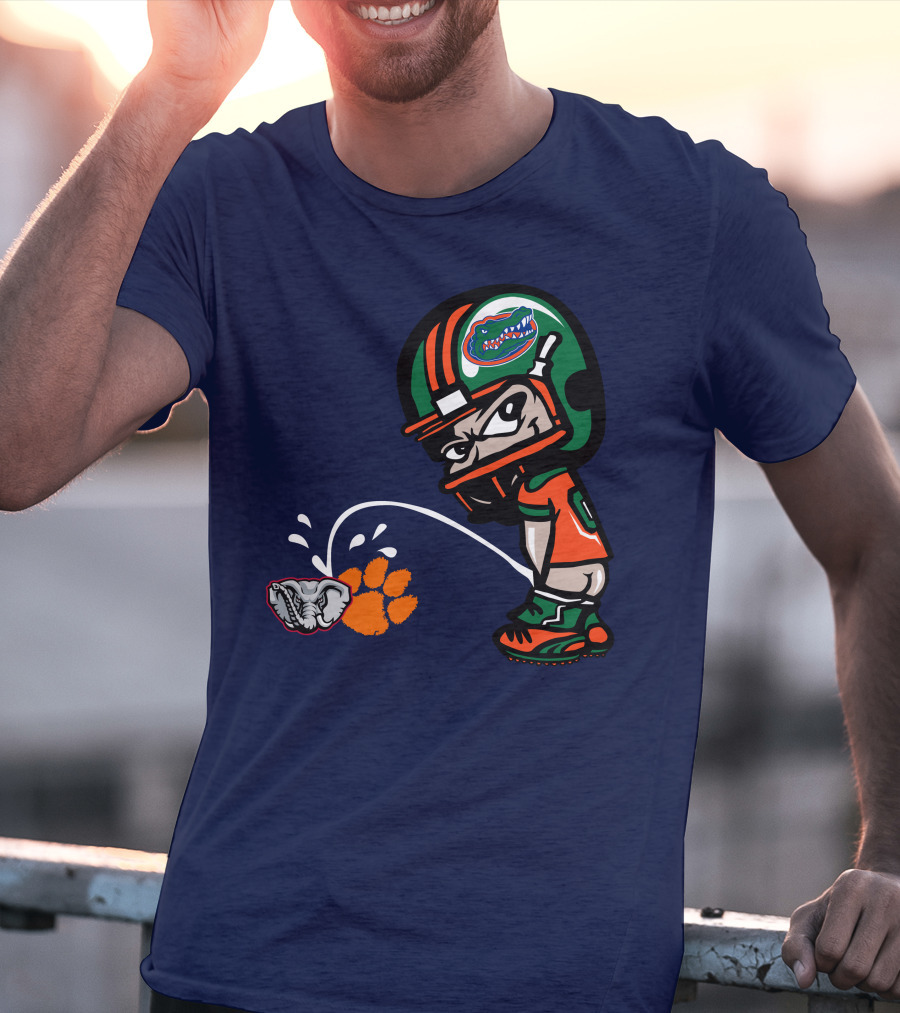 Florida Gators Football Rivalry Satire With Tiger Paw And Elephant T-Shirt