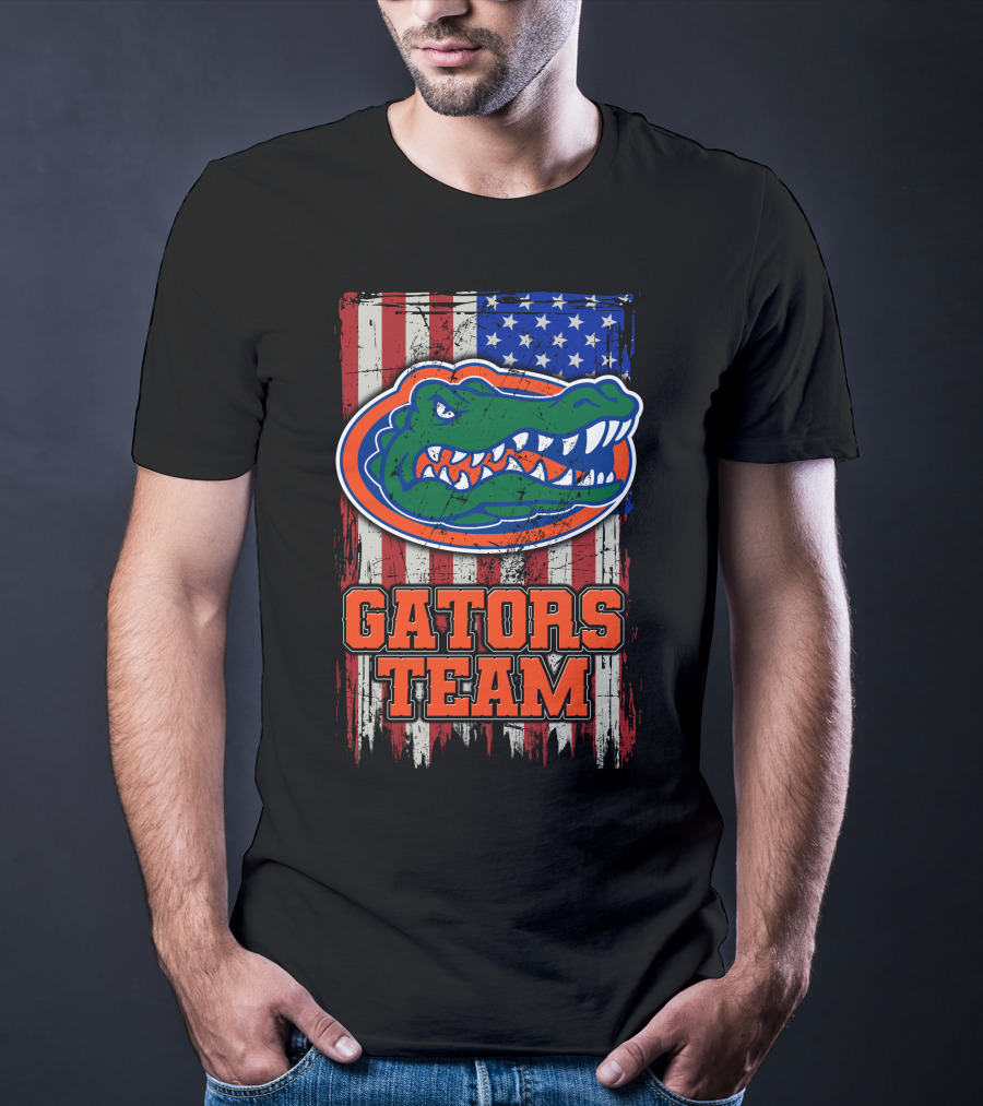 Gators Team Florida American Flag T-Shirt