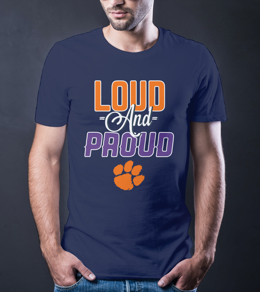 Loud And Proud Clemson Tigers Paw Print T-Shirt