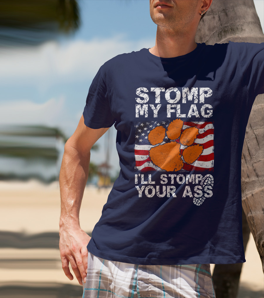 Stomp My Flag Clemson Tigers American Pride T-Shirt