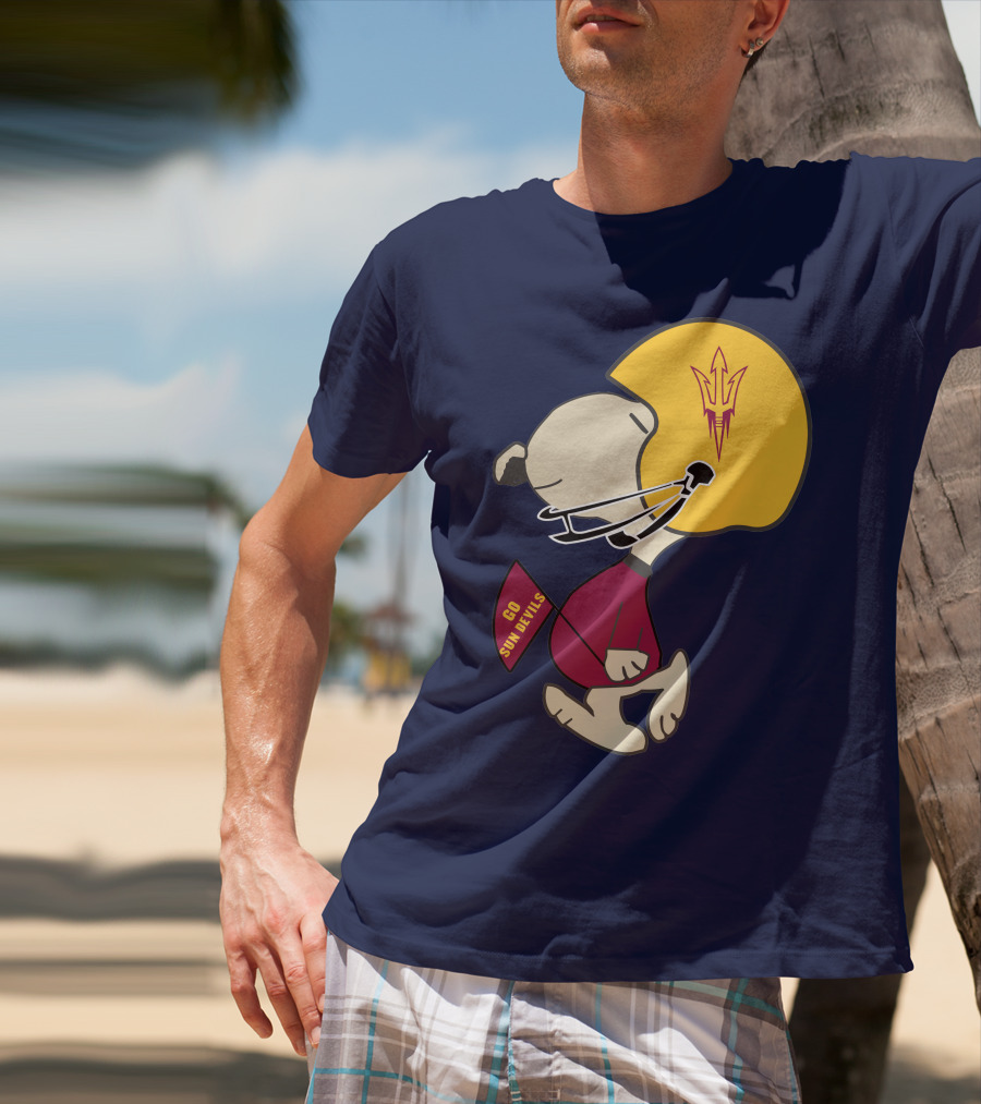 Snoopy Arizona State Sun Devils Football Helmet Go Sun Devils T-Shirt