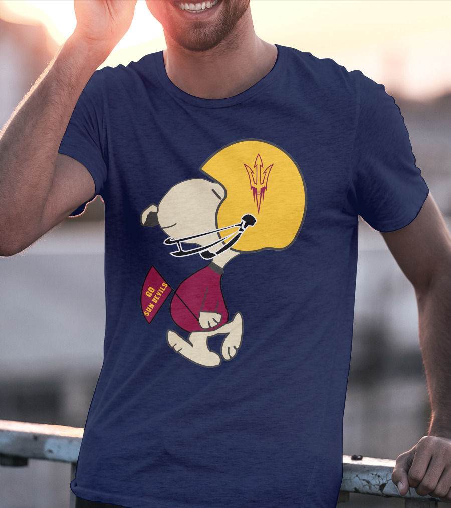 Snoopy Arizona State Sun Devils Football Helmet Go Sun Devils T-Shirt