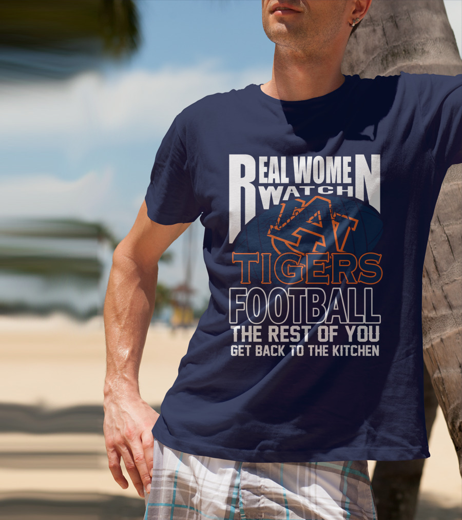 Real Women Watch Auburn Tigers Football T-Shirt