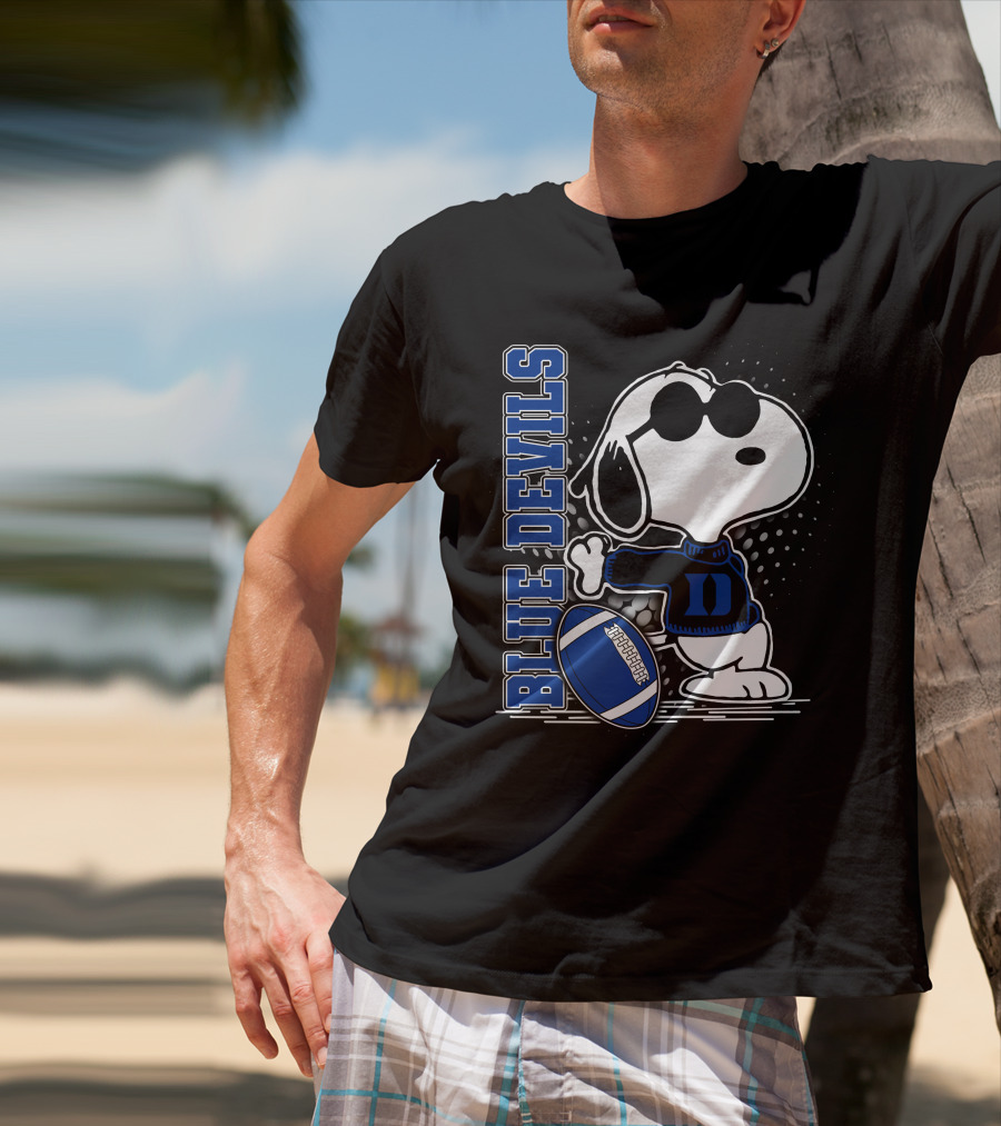 Snoopy Football Style Blue Devils T-Shirt
