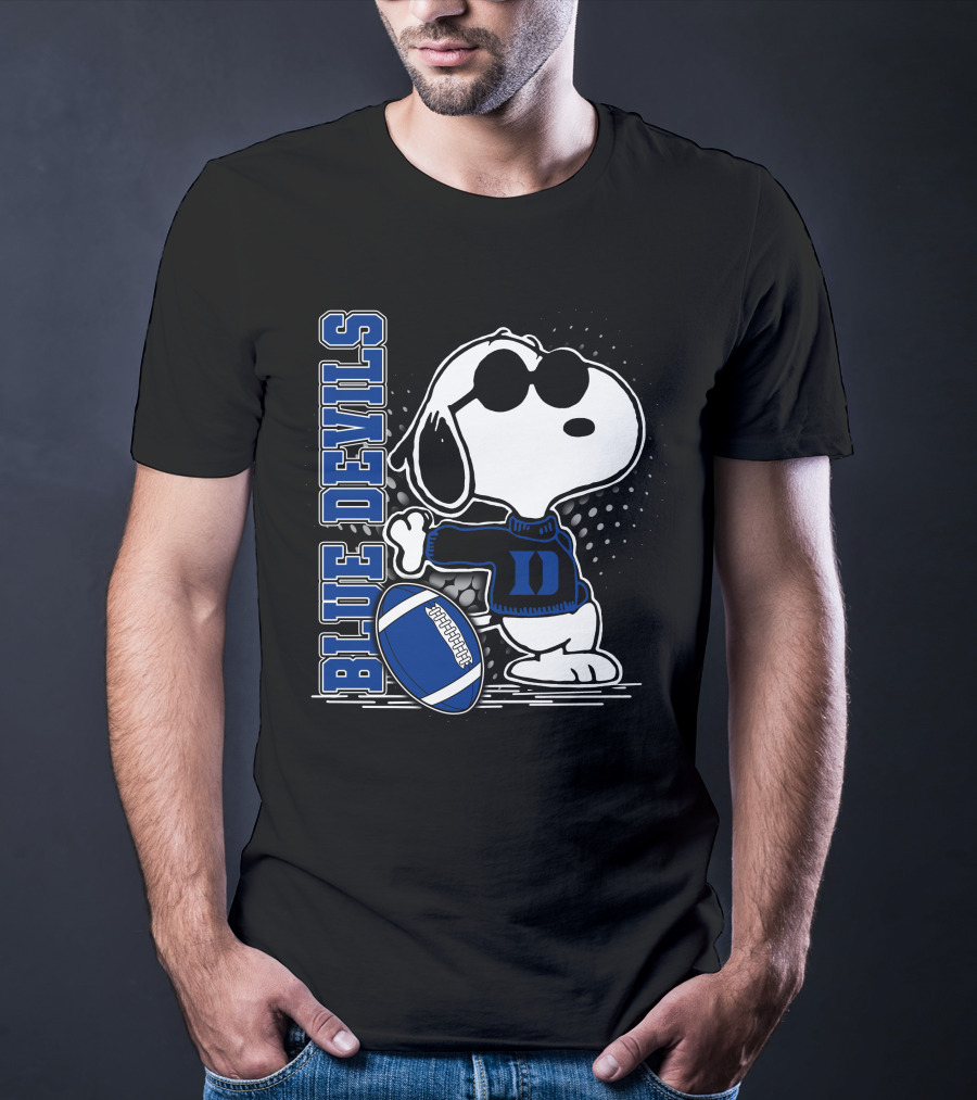 Snoopy Football Style Blue Devils T-Shirt